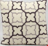 Nourison Lifestyle Grey & Charcoal Stars 18"x18" Pillow 798019016609