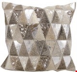 Nourison Natural Leather and Hide Triangles 20"x20" Pillow 798019026776