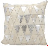 Nourison Natural Leather and Hide Triangles 20"x20" Pillow 798019026769