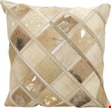 Nourison Natural Leather and Hide Diamonds 20"x20" Pillow 798019026677