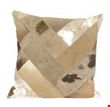 Nourison Natural Leather and Hide Jersey Design 20"x20" Pillow 798019026707