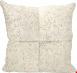 Nourison Natural Leather and Hide Floral 2 Imprint 20"x20" Pillow 798019030285