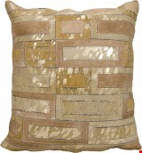 Nourison Natural Leather and Hide Metalic Bricks 20