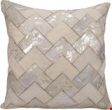 Nourison Natural Leather and Hide Met Arrow Chevron 20"x20" Pillow 798019032890