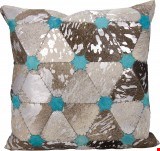 Nourison Dallas Turquoise Stars 20"x20" Pillow 798019033026