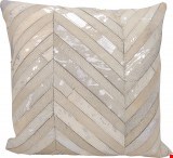 Nourison Natural Leather and Hide Thin Met Chevron 20