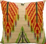 Nourison Kathy Ireland Pillow Leaves Ikat 18