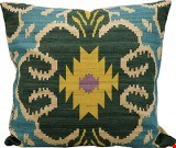 Nourison Kathy Ireland Pillow Clover Ikat 18"x18" Pillow 798019012229