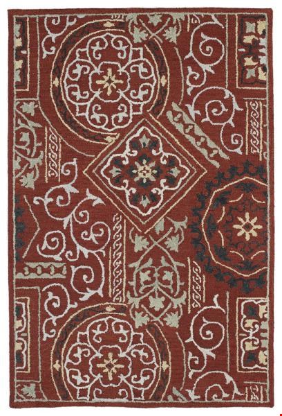 Kaleen Brooklyn Red  (Xander - 02) Rectangle 7'8" x 9'0" Area Rug