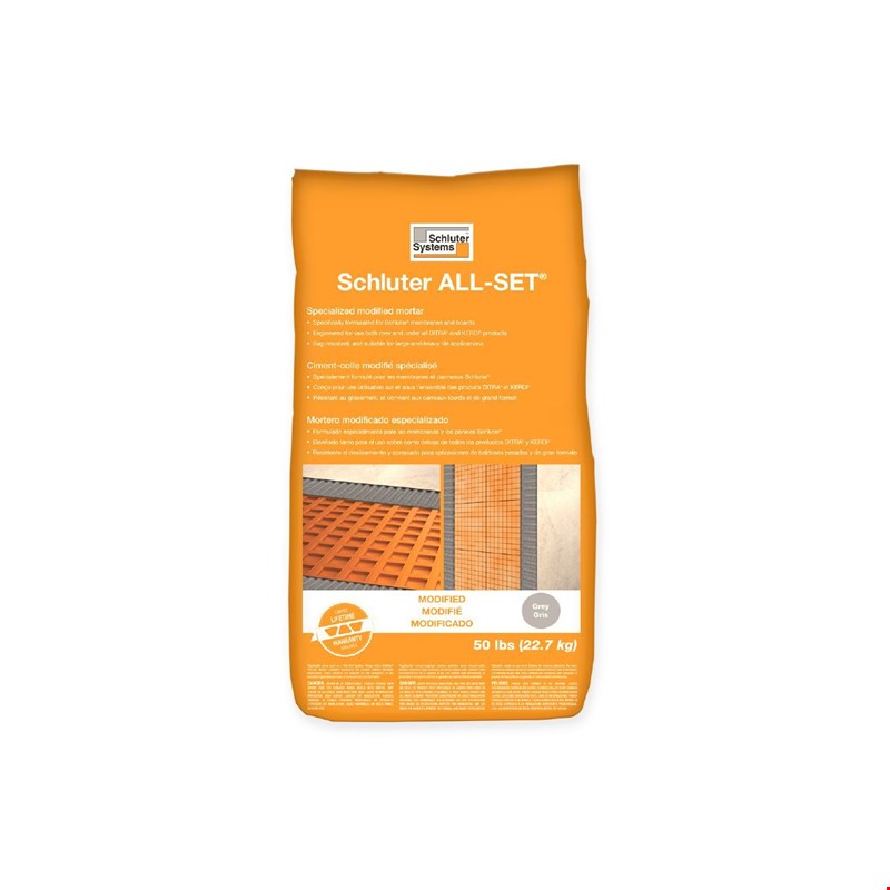 Schluter: All-Set Modified Mortar Grey SETA50G
