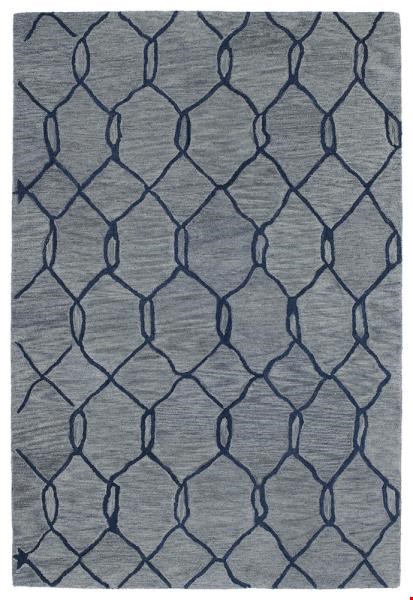 Kaleen Casablanca Blue  (CAS02) Rectangle 2'1" x 5'0" Area Rug