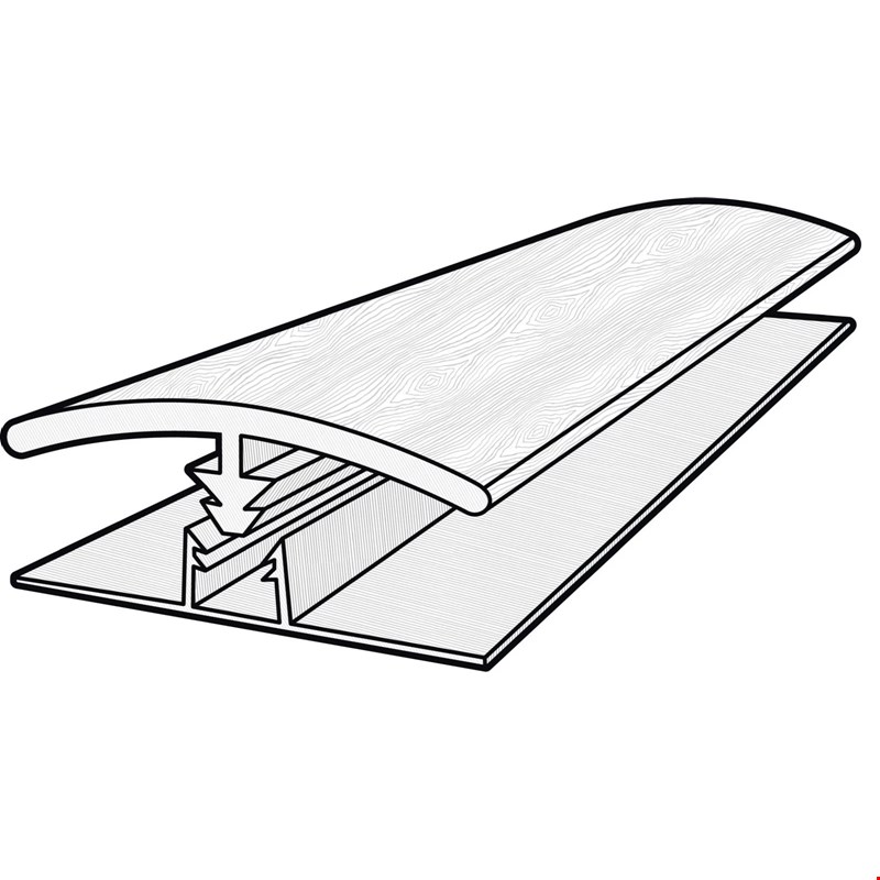 Shaw Floorte Anvil Plus 20 mil: T-mold Mineral Maple Luxury Vinyl Plank - 94" Long