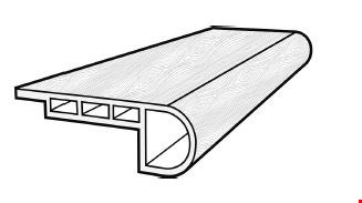 Shaw Floorte Anvil Plus 20 mil: Flush Stair Nose Mineral Maple Luxury Vinyl Plank - 94" Long