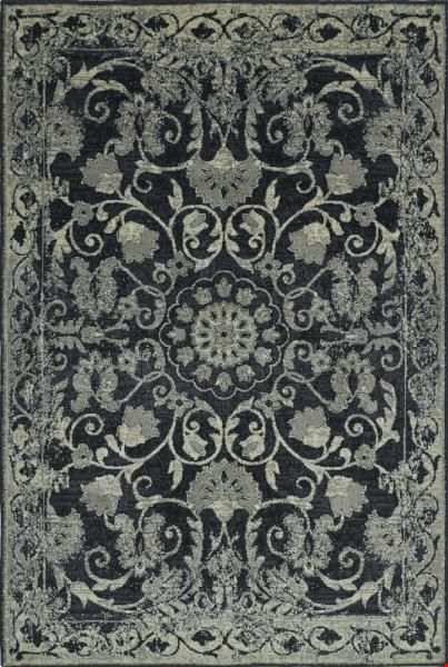 Dalyn Beckham Black (BC29BK3X5) Rectangle 3'3" x 5'1" Area Rug