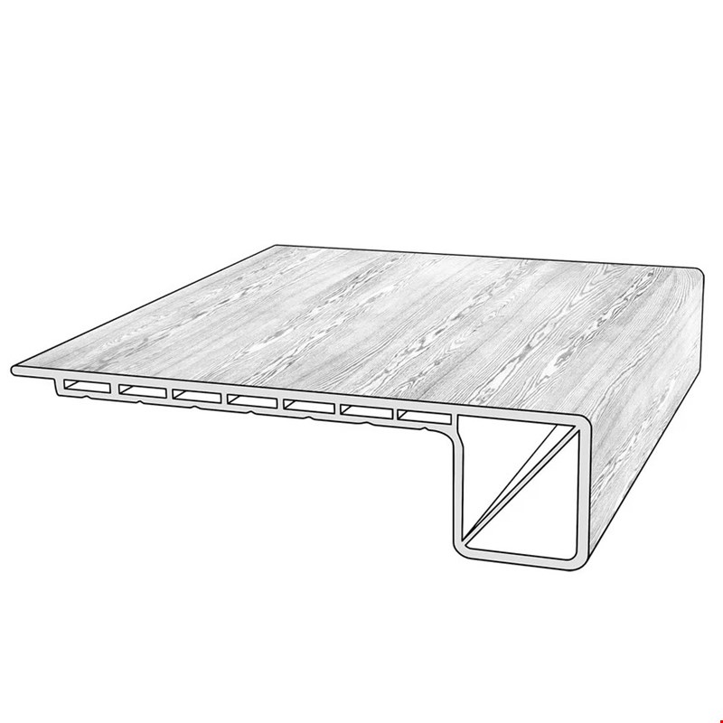 USFloors Coretec Pro Plus XL Enhanced HD: Square Stair Nose Ravenswood Oak Engineered Luxury Vinyl Plank with Cork Comfort VV - 94" Long