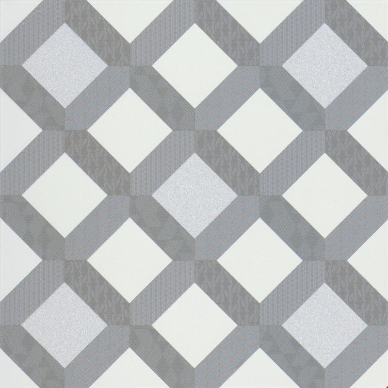 Emser Geometry Collection: Gray Frame 10" x 10" Porcelain Tile F39GEOMFRGR1010