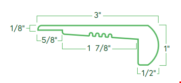 Happy Feet Showtime Luxury Vinyl Plank: Overlap Stair Nose Beverly Hills HF - 94" Long