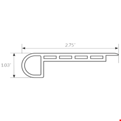Congoleum Triversa Prime: Stair Nose Urban Stone Wet Pavement Engineered Luxury Vinyl Plank with attached Pad TX - 94