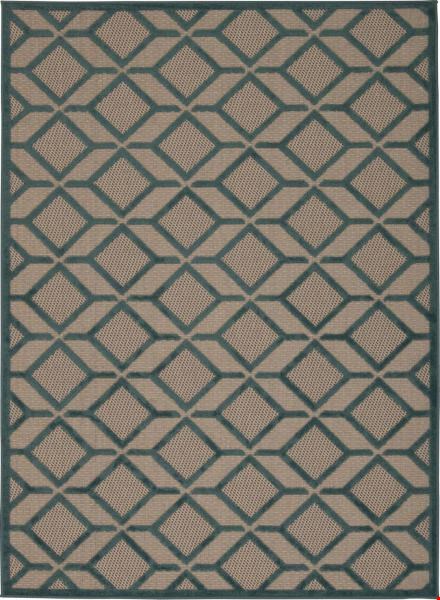 Nourison Aloha ALH03 Blue (99446242334) Rectangle 9'6" x 13'0" Area Rug