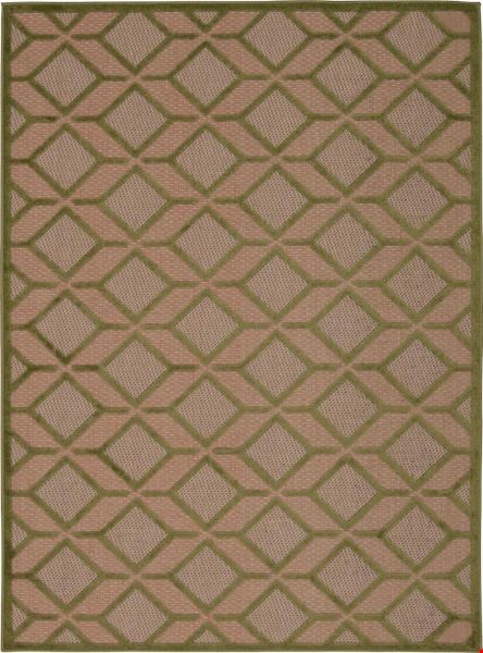 Nourison Aloha ALH03 Green (99446242358) Rectangle 5'3" x 7'5" Area Rug