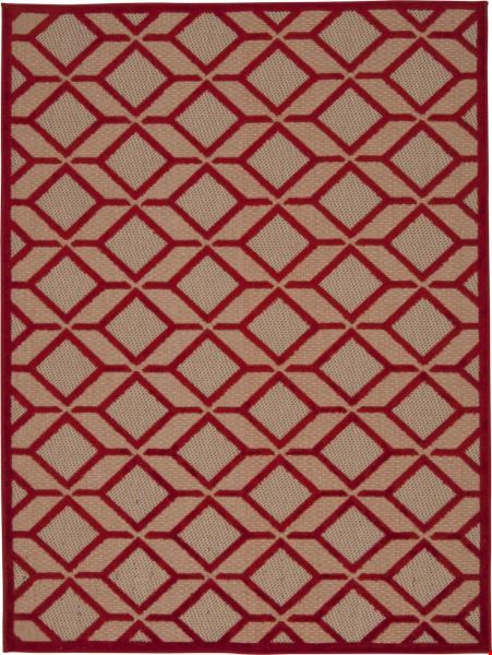 Nourison Aloha ALH03 Red (99446242433) Rectangle 3'6" x 5'6" Area Rug