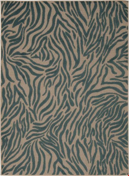 Nourison Aloha ALH04 Blue (99446242488) Rectangle 5'3" x 7'5" Area Rug