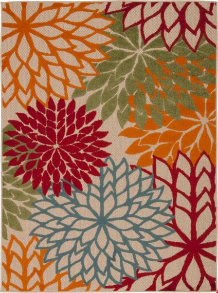 Nourison Aloha ALH05 Green (99446242686) Rectangle 5'3" x 7'5" Area Rug