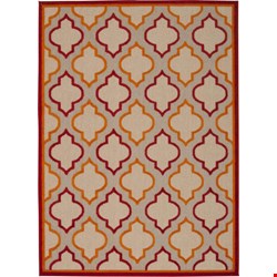 Nourison Aloha ALH06 Red (99446242815) Rectangle 5'3