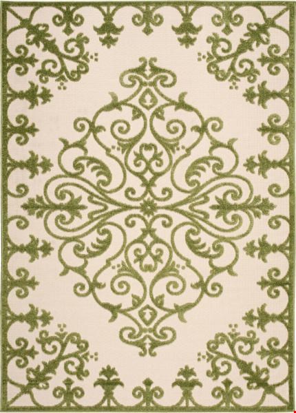 Nourison Aloha ALH12 Green (99446242907) Rectangle 5'3" x 7'5" Area Rug