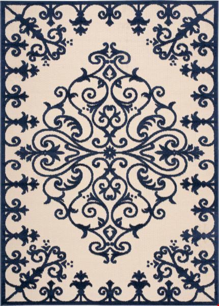 Nourison Aloha ALH12 Navy (99446242952) Rectangle 5'3" x 7'5" Area Rug