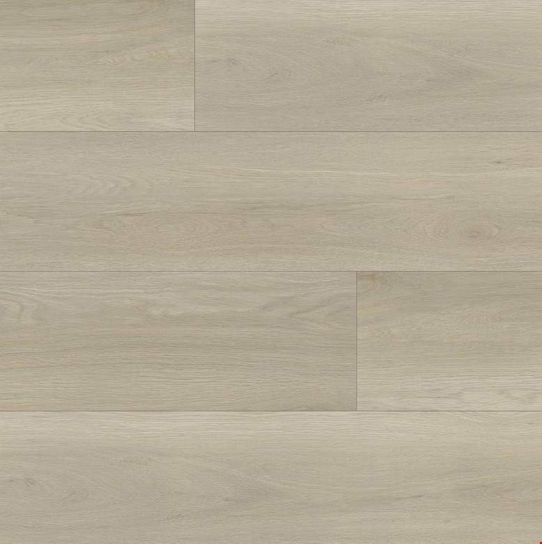 Paramount RigidCORE Cornerstone: Linen White 7" x 48" Waterproof Rigid Luxury Vinyl Plank with attached pad RC317