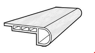 USFloors Coretec Plus Premium XL: Flush Stair Nose Grande Golden Halo Oak Engineered Luxury Vinyl Plank - 94" Long