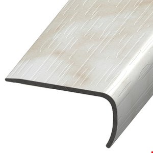 Karndean Knight Tile Rigid Core: Stair Nose River Marble Luxury Vinyl Tile - 94" Long