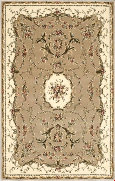 Nourison Bordeaux BOR01 Cream (99446263971) Rectangle 3'9" x 5'9" Area Rug