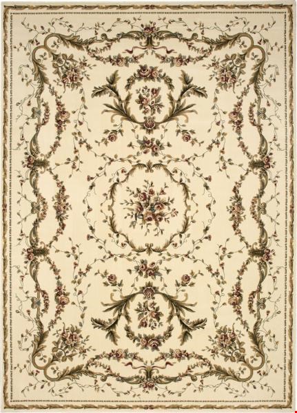 Nourison Bordeaux BOR01 Ivory (99446263780) Rectangle 7'10" x 10'10" Area Rug