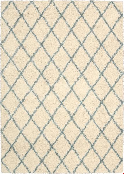 Nourison Brisbane BRI08 Ivory Aqua (99446291363) Rectangle 8'2" x 10'0" Area Rug