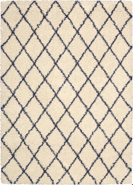 Nourison Brisbane BRI08 Ivory Blue (99446291332) Rectangle 5'0" x 7'0" Area Rug