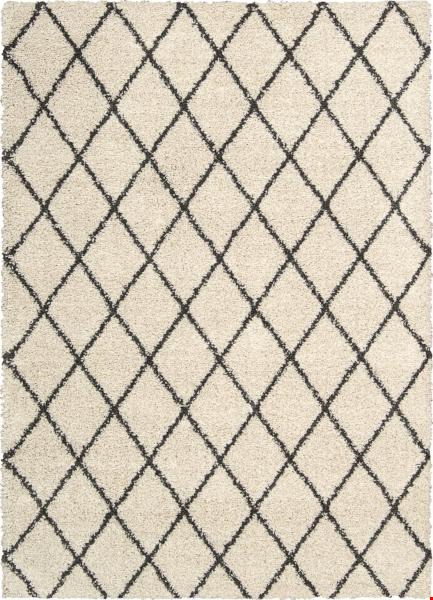Nourison Brisbane BRI08 Ivory Charcoal (99446291325) Rectangle 8'2" x 10'0" Area Rug