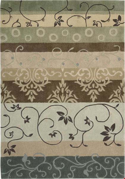 Nourison Contour CON10 Green (99446076120) Rectangle 7'3" x 9'3" Area Rug