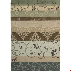 Nourison Contour CON10 Green (99446076137) Rectangle 8'0