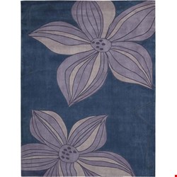 Nourison Contour CON19 Blue (99446077233) Rectangle 7'3