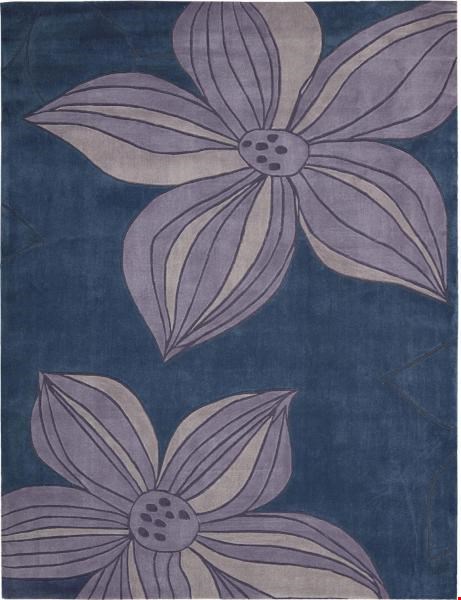 Nourison Contour CON19 Blue (99446077233) Rectangle 7'3" x 9'3" Area Rug