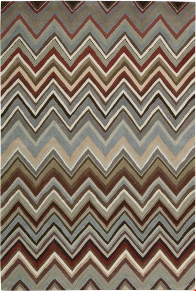 Nourison Contour CON23 Multicolor (99446039910) Rectangle 3'6" x 5'6" Area Rug