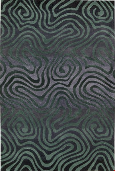 Nourison Contour CON24 Smoke Teal (99446129864) Rectangle 3'6" x 5'6" Area Rug