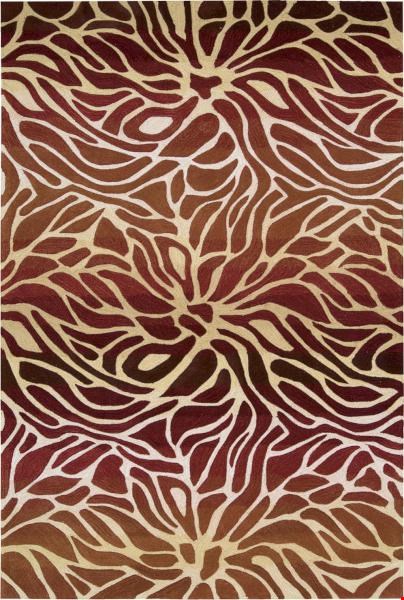 Nourison Contour CON25 Flame (99446130068) Rectangle 8'0" x 10'6" Area Rug