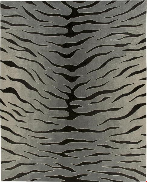 Nourison Contour CON30 Black Grey (99446055293) Rectangle 7'3" x 9'3" Area Rug
