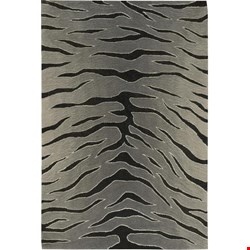 Nourison Contour CON30 Black Grey (99446055569) Rectangle 8'0