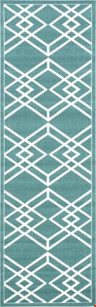 Nourison Enhance EN002 Turquoise (99446217899) Runner 2'6" x 8'0" Area Rug