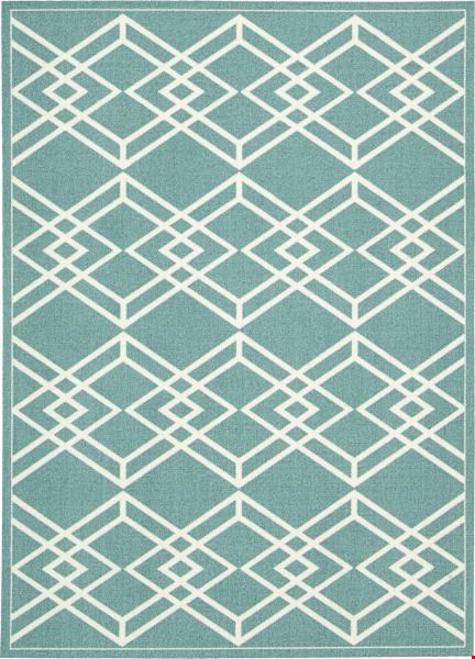 Nourison Enhance EN002 Turquoise (99446217905) Rectangle 4'0" x 6'0" Area Rug