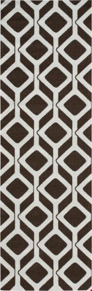 Nourison Enhance EN003 Chocolate Blue (99446218186) Runner 2'6" x 8'0" Area Rug